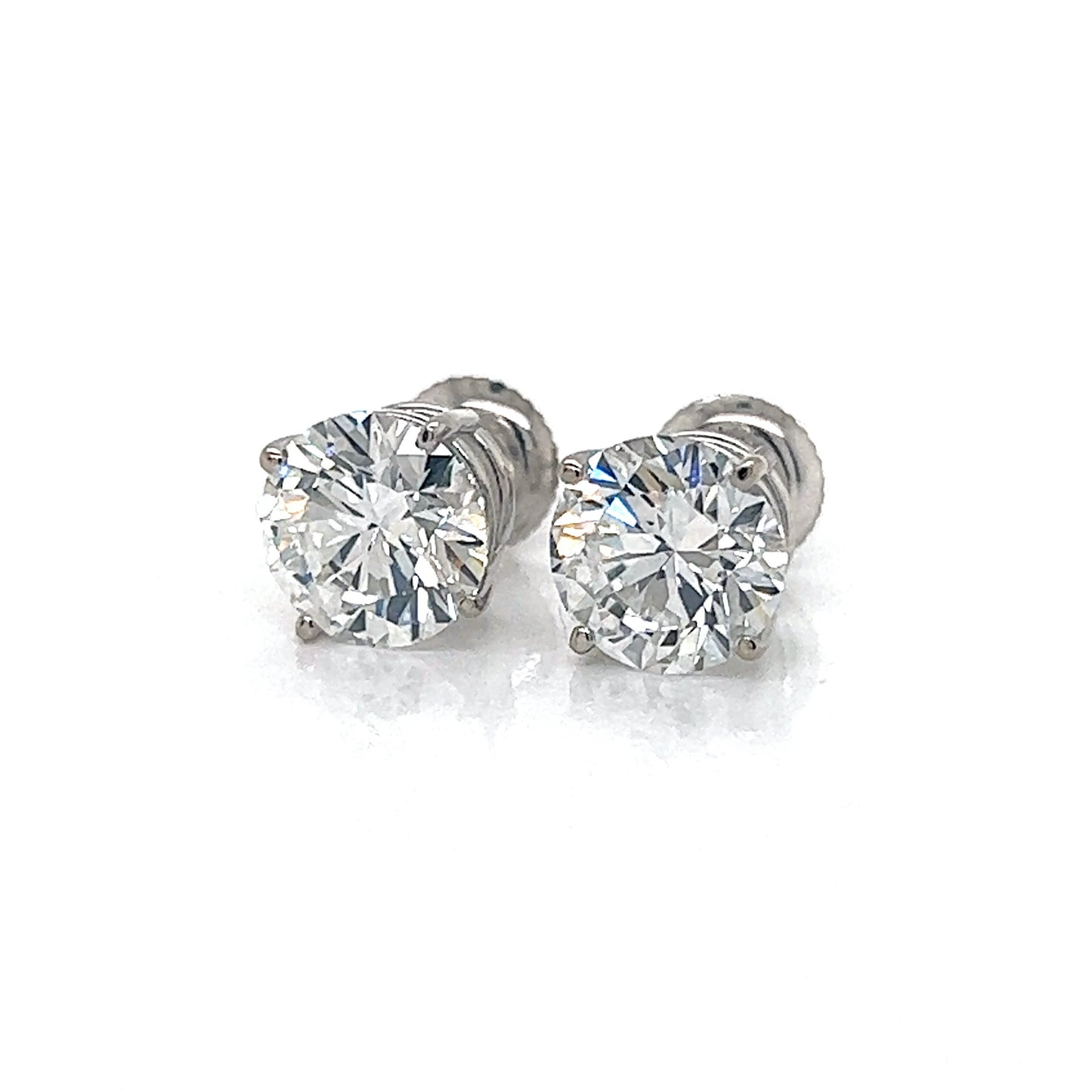 4CT Lab Diamond Stud Earrings
