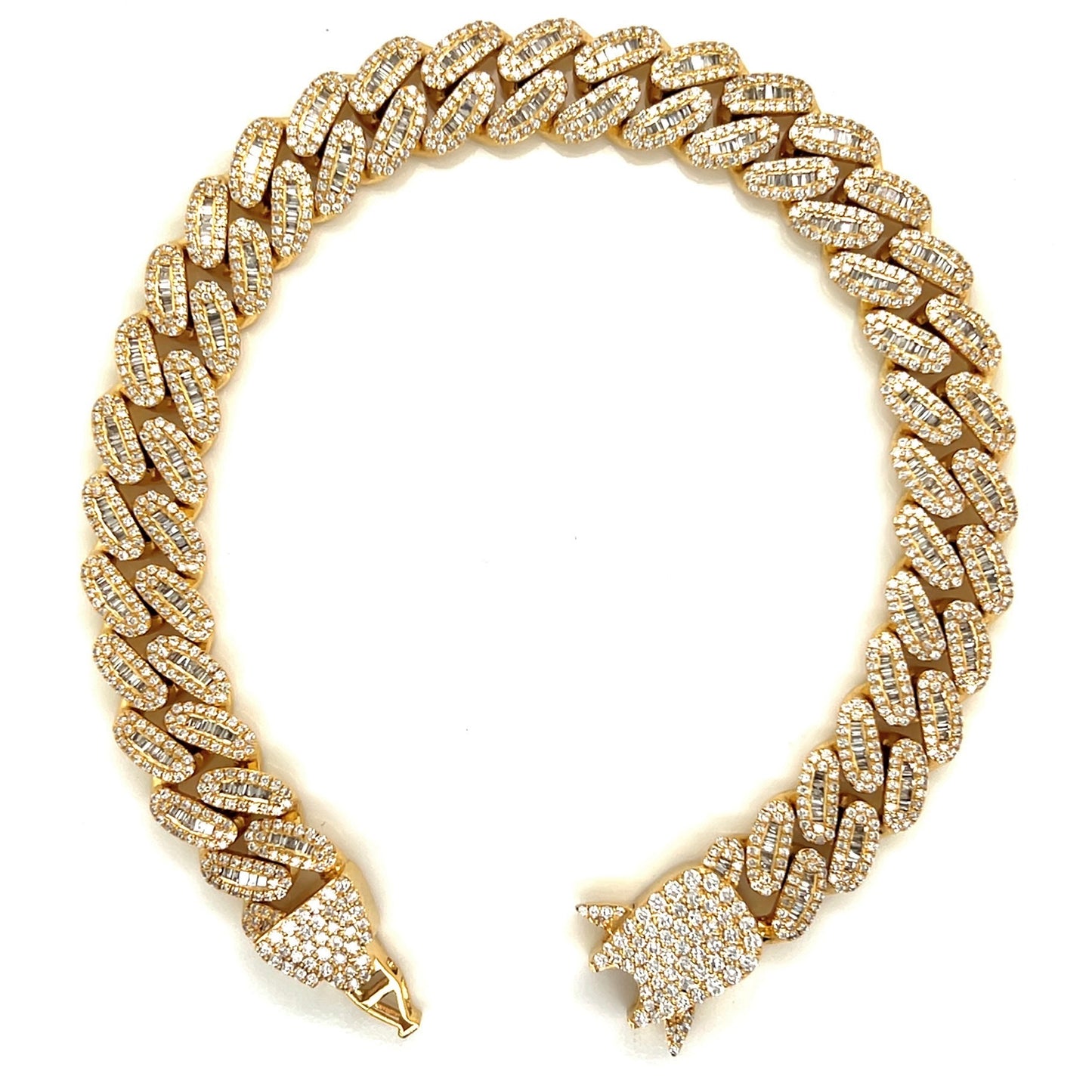 10MM Diamond Baguette Cuban Bracelet