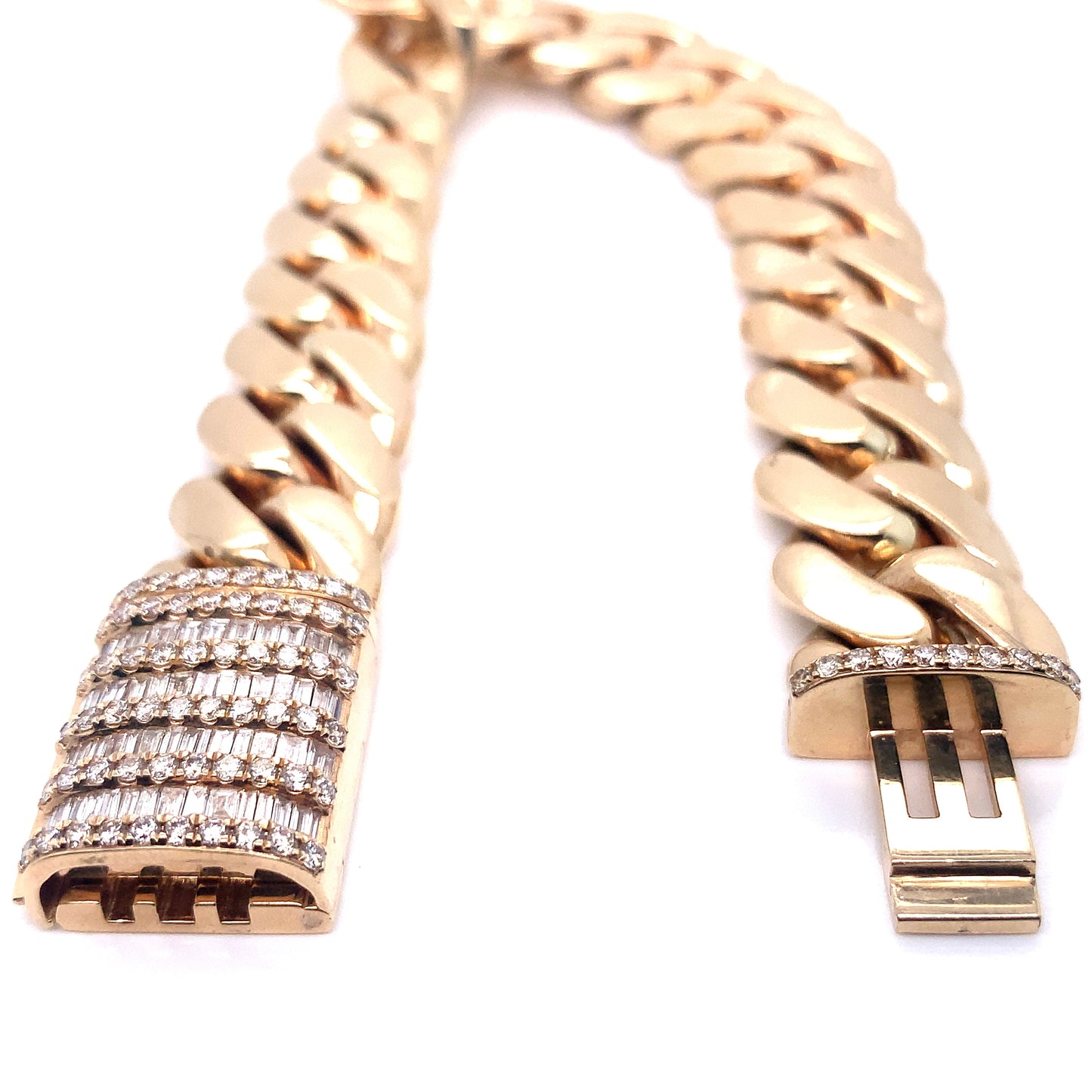 15mm Cuban Bracelet with Diamond Lock