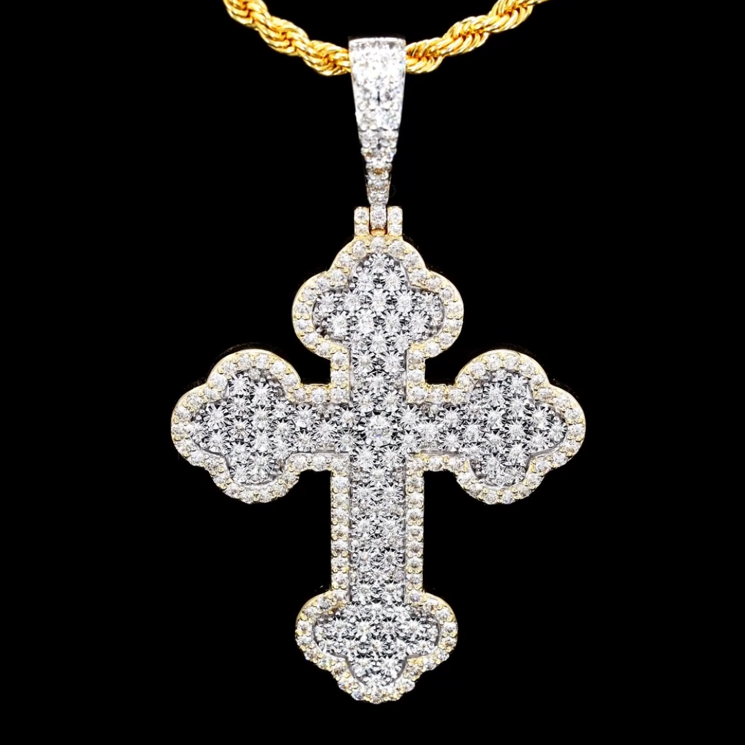Extra Large Diamond Cross Pendant