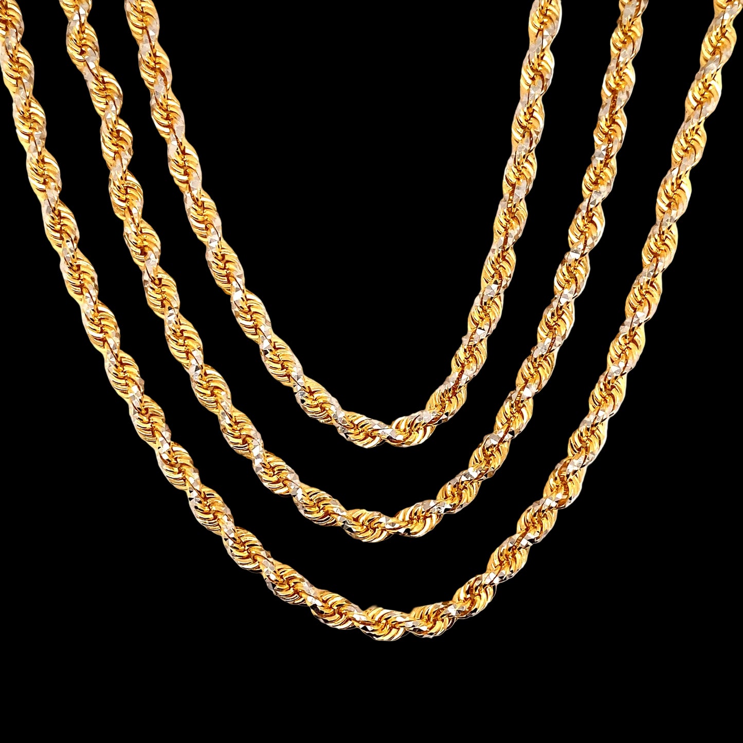 Diamond Cut Rope Chain
