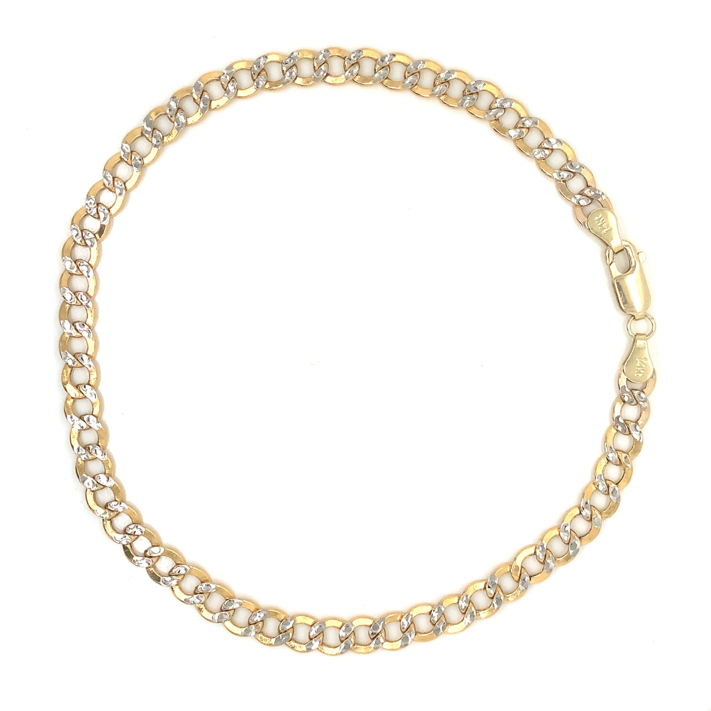 5MM Two-Toned Curb Anklet