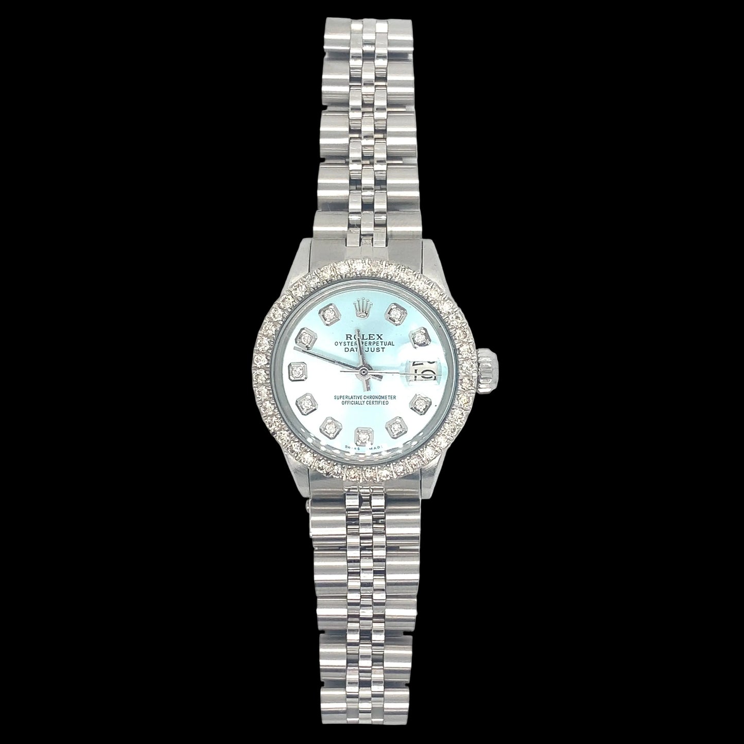 Diamond Bezel Blue Diamond Dial Rolex 26MM
