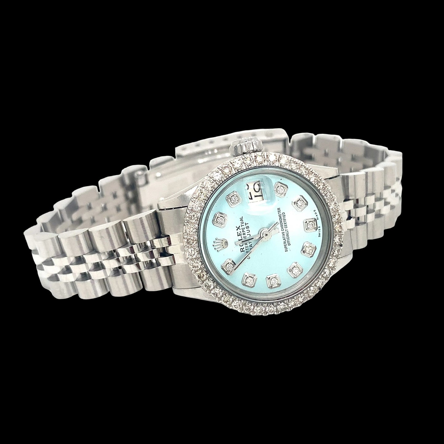 Diamond Bezel Blue Diamond Dial Rolex 26MM