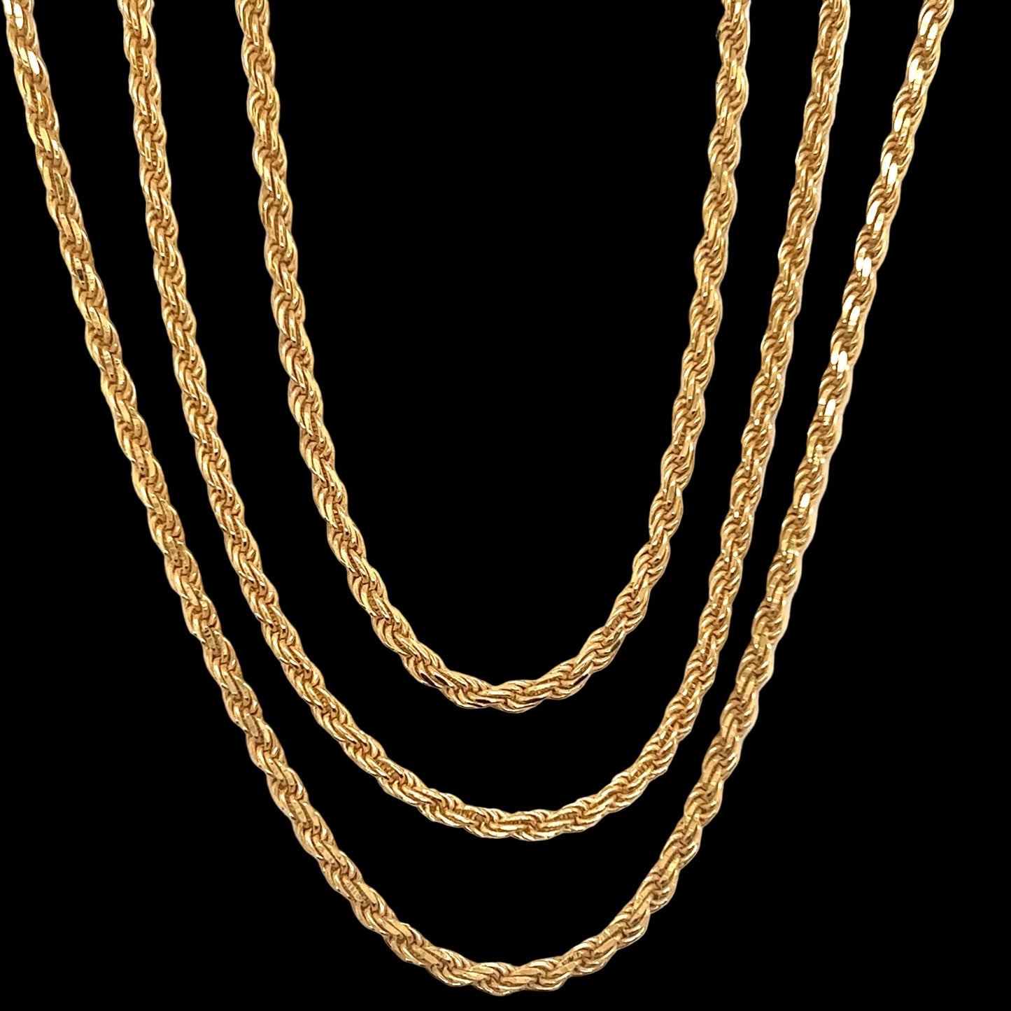 18KT Solid Rope Chains