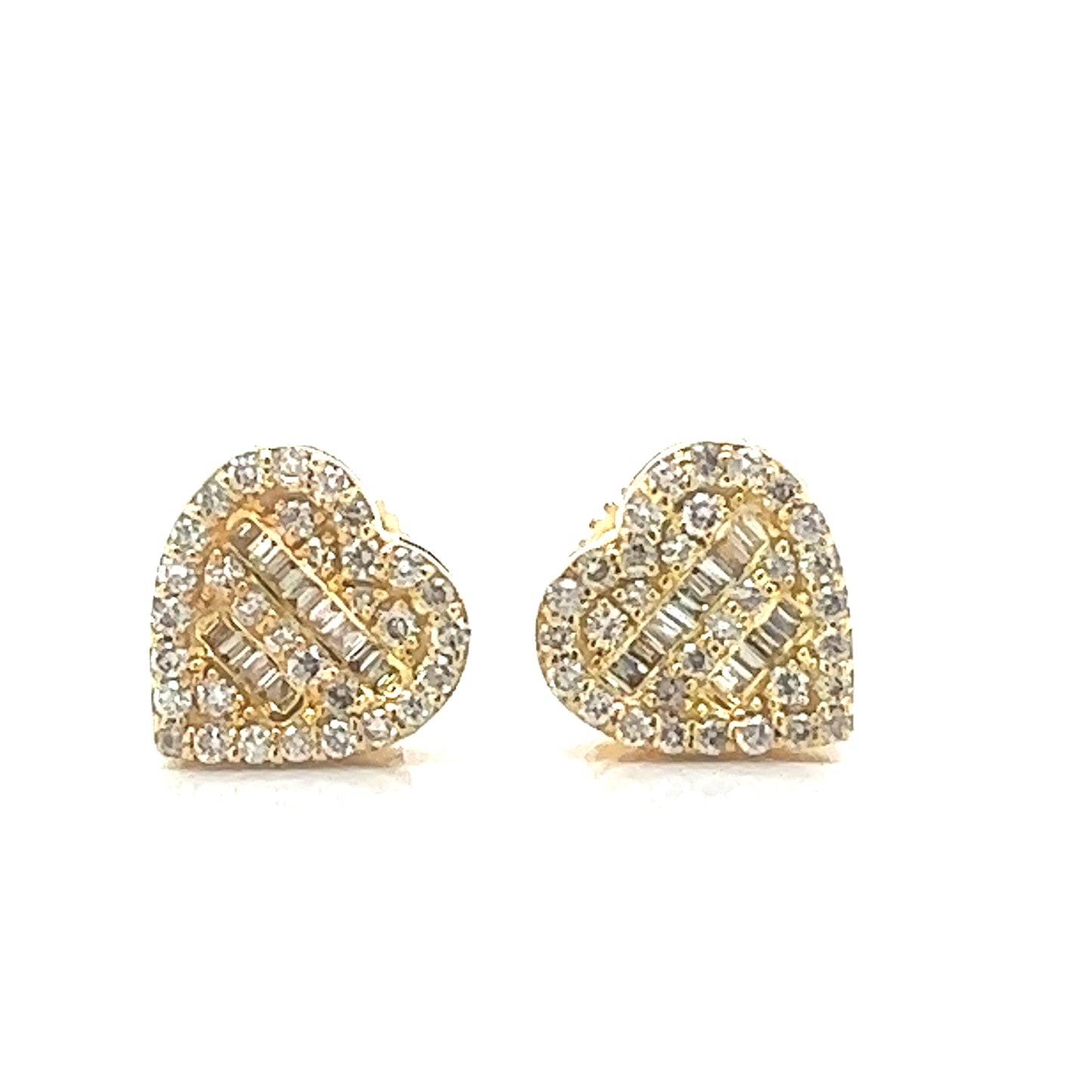 Baguette Heart Earrings