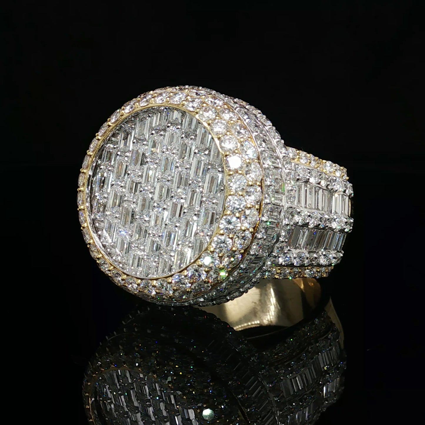 Diamond Mens Ring Baguette 12 CT VVS Clarity