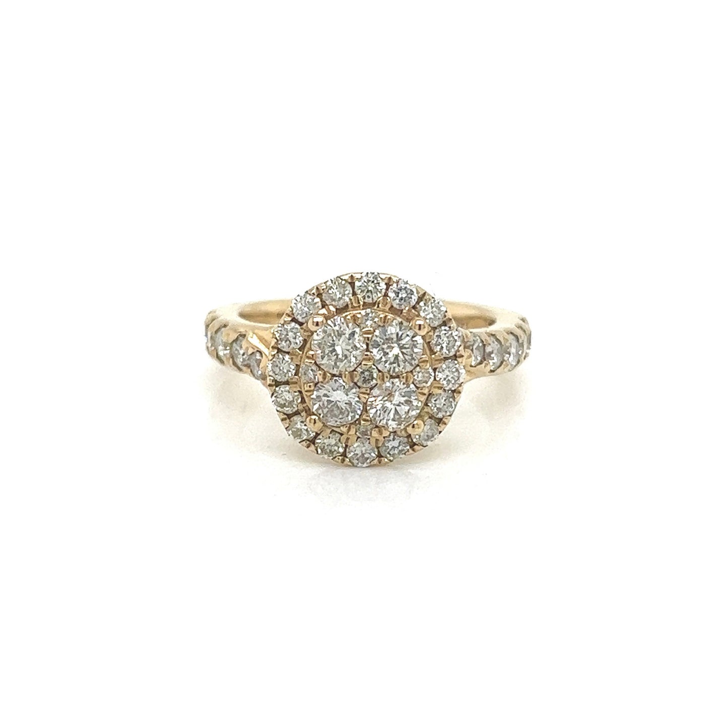 Round Halo Diamond Ring