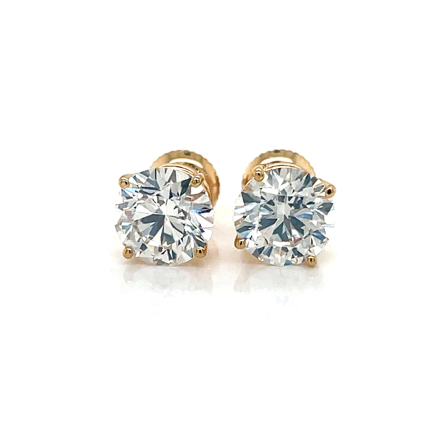 3CT Lab Diamond Stud Earrings