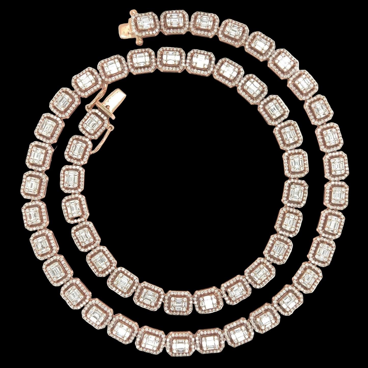 20CTW Baguette Tennis Chain