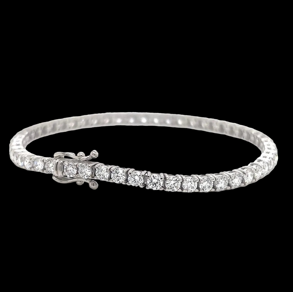 3.5mm Mens Diamond Tennis Bracelet 14k Gold