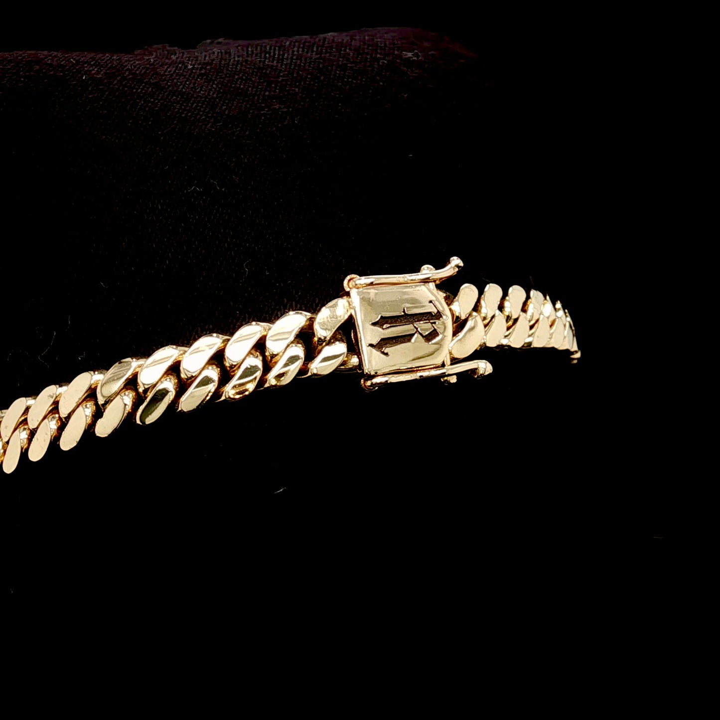 8mm Handmade Cuban Link Solid 14k Gold Bracelet