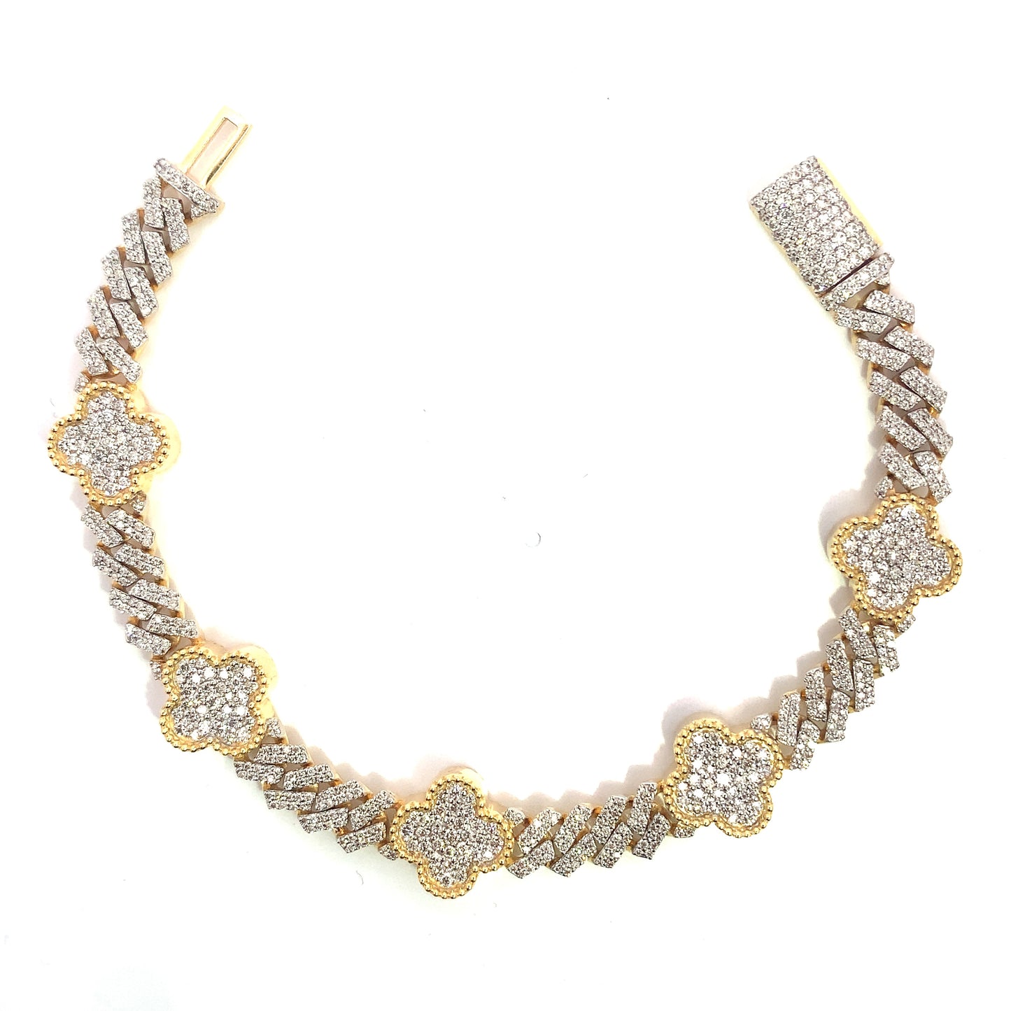 Diamond Four Leaf Clover Bracelet