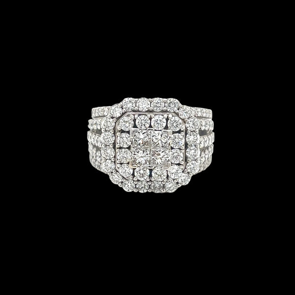 Cushion Princess Cut Diamond Ring