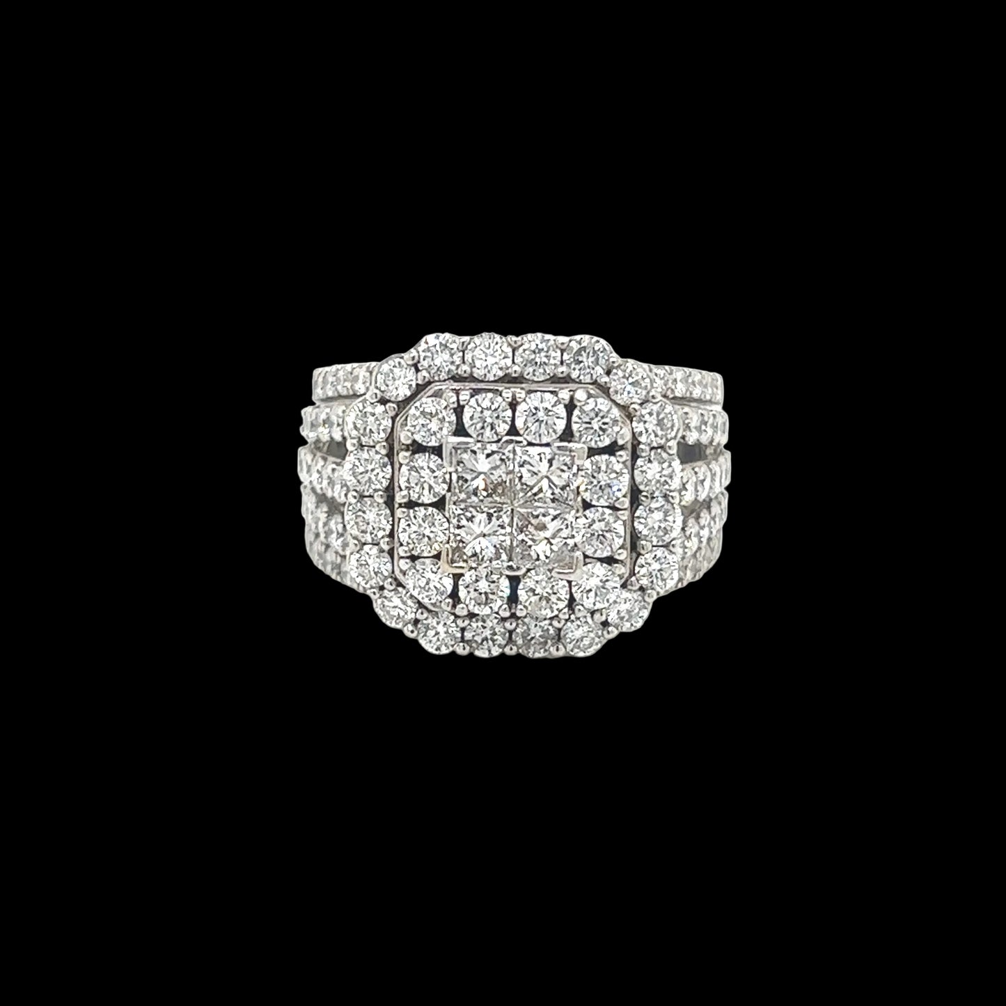 Cushion Princess Cut Diamond Ring