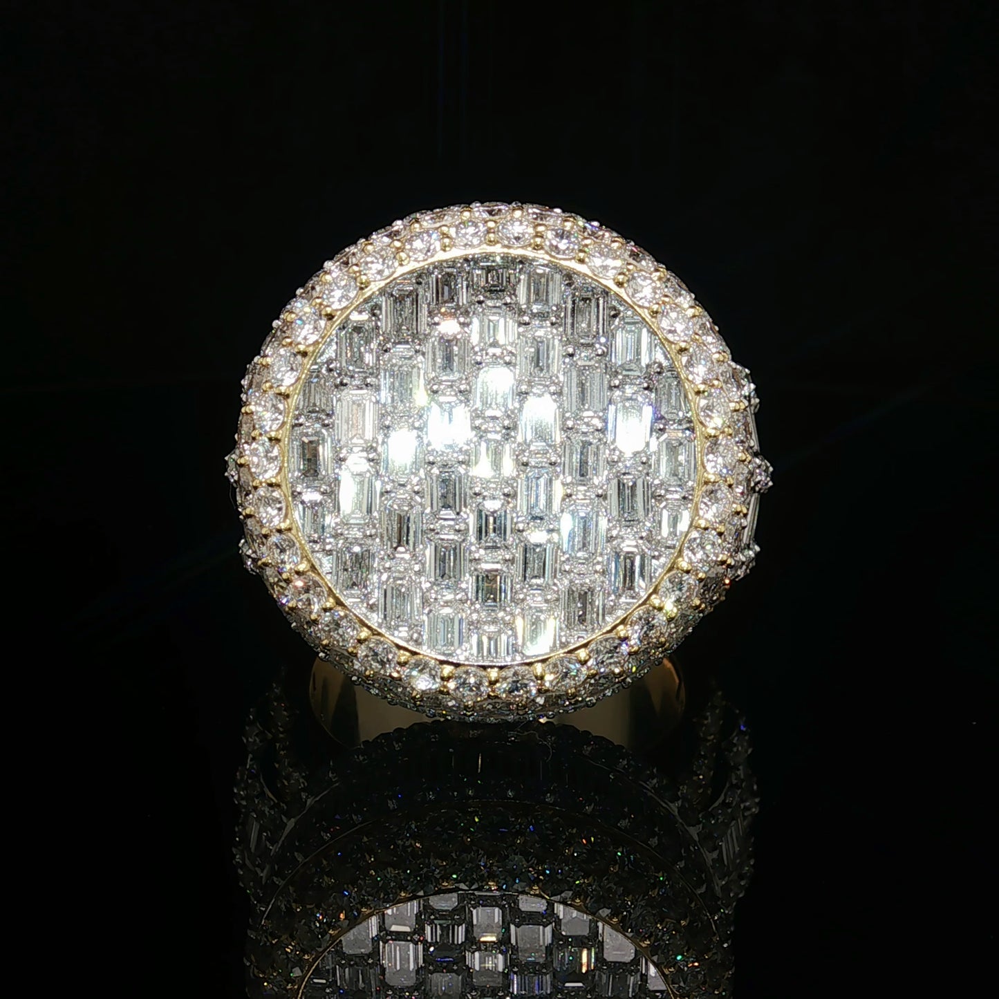 Diamond Mens Ring Baguette 12 CT VVS Clarity