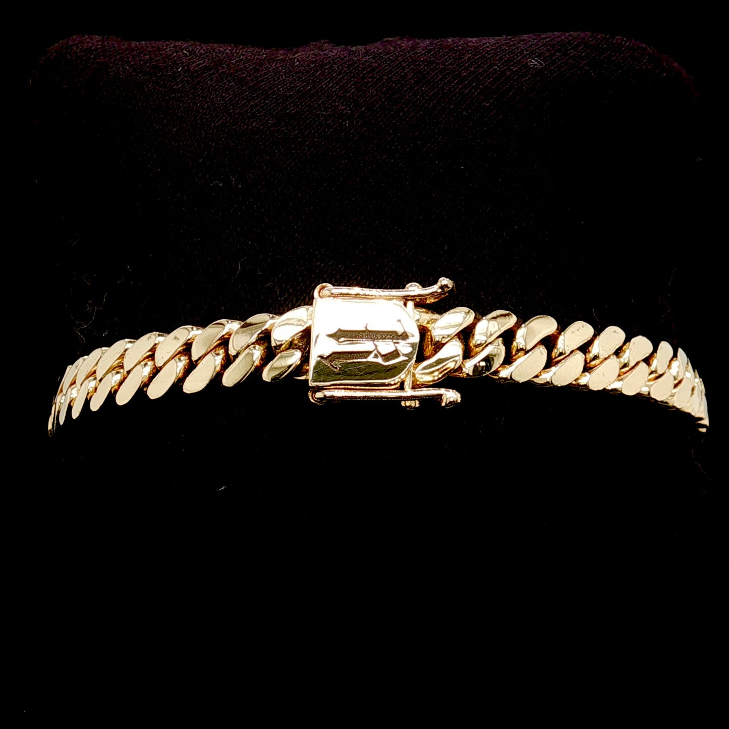 8mm Handmade Cuban Link Solid 14k Gold Bracelet