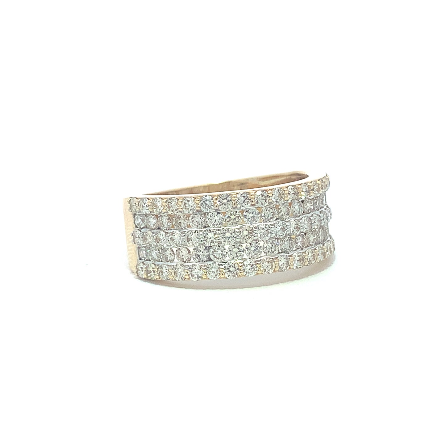 Lined Round Brilliant Diamond Ring