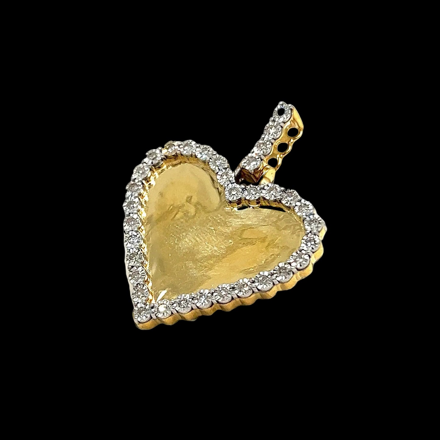 Single Row Diamond Photo Pendant
