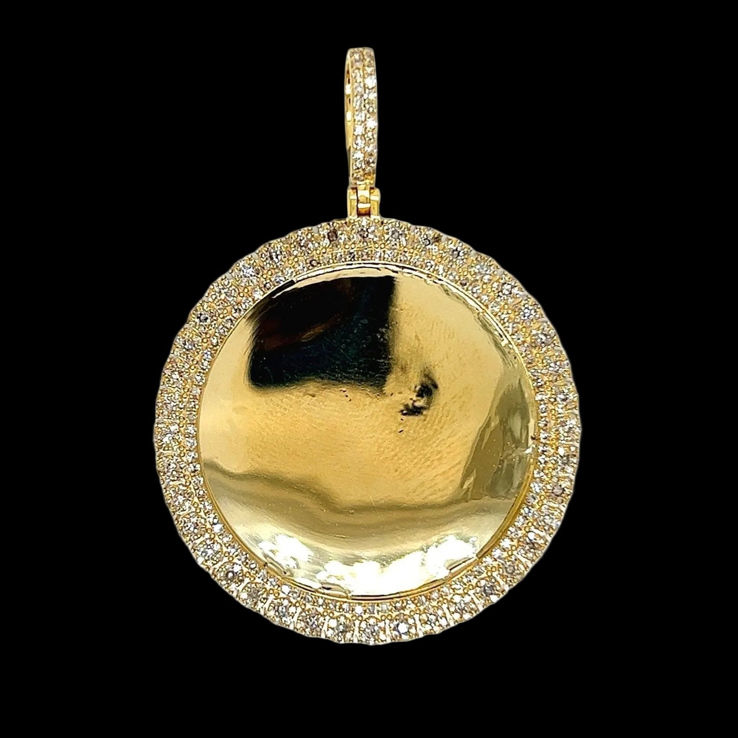 Flower Set Diamond Photo Pendant