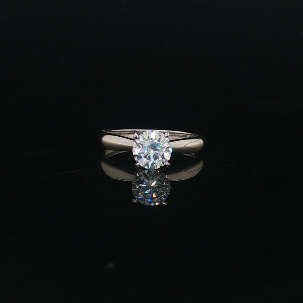 1CT Round Engagement Ring