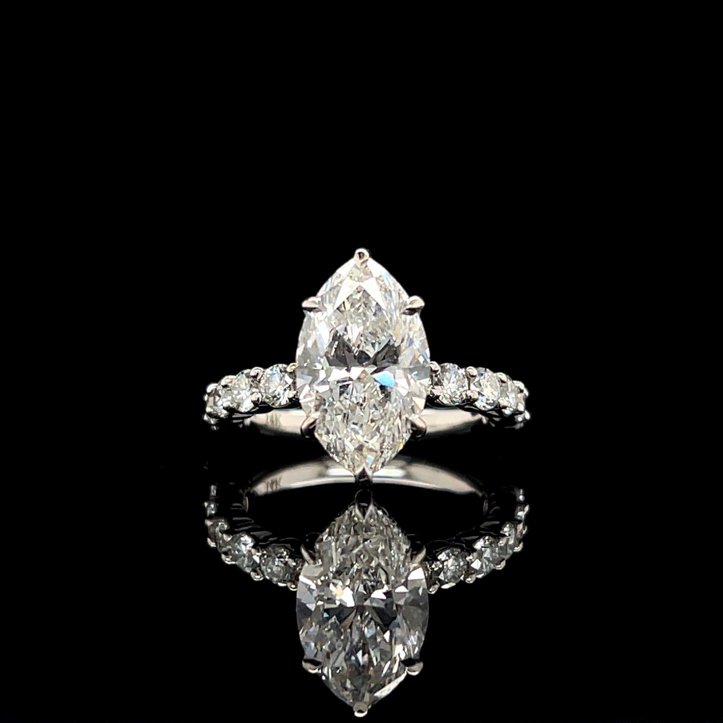 5CT Marquise-Cut Lab Engagement Ring