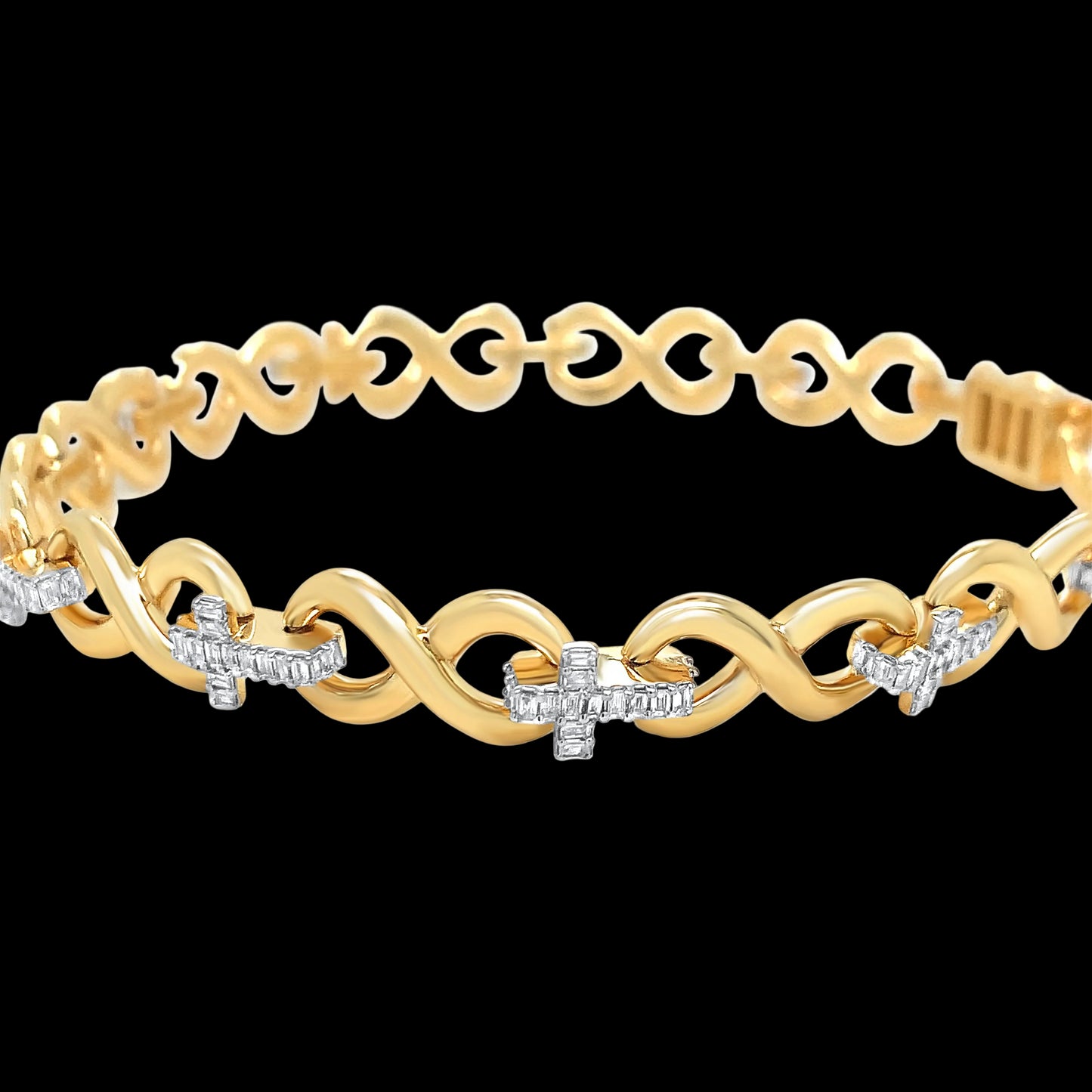 Diamond Infinity Cross Bracelet 8MM