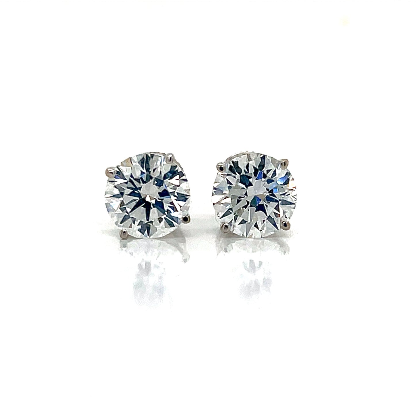4CT Lab Diamond Stud Earrings