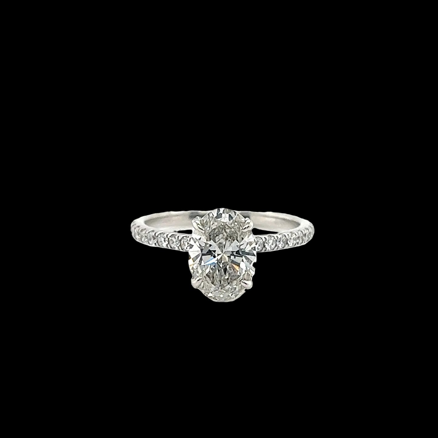 Oval-Cut Lab Diamond Claw Prong Ring