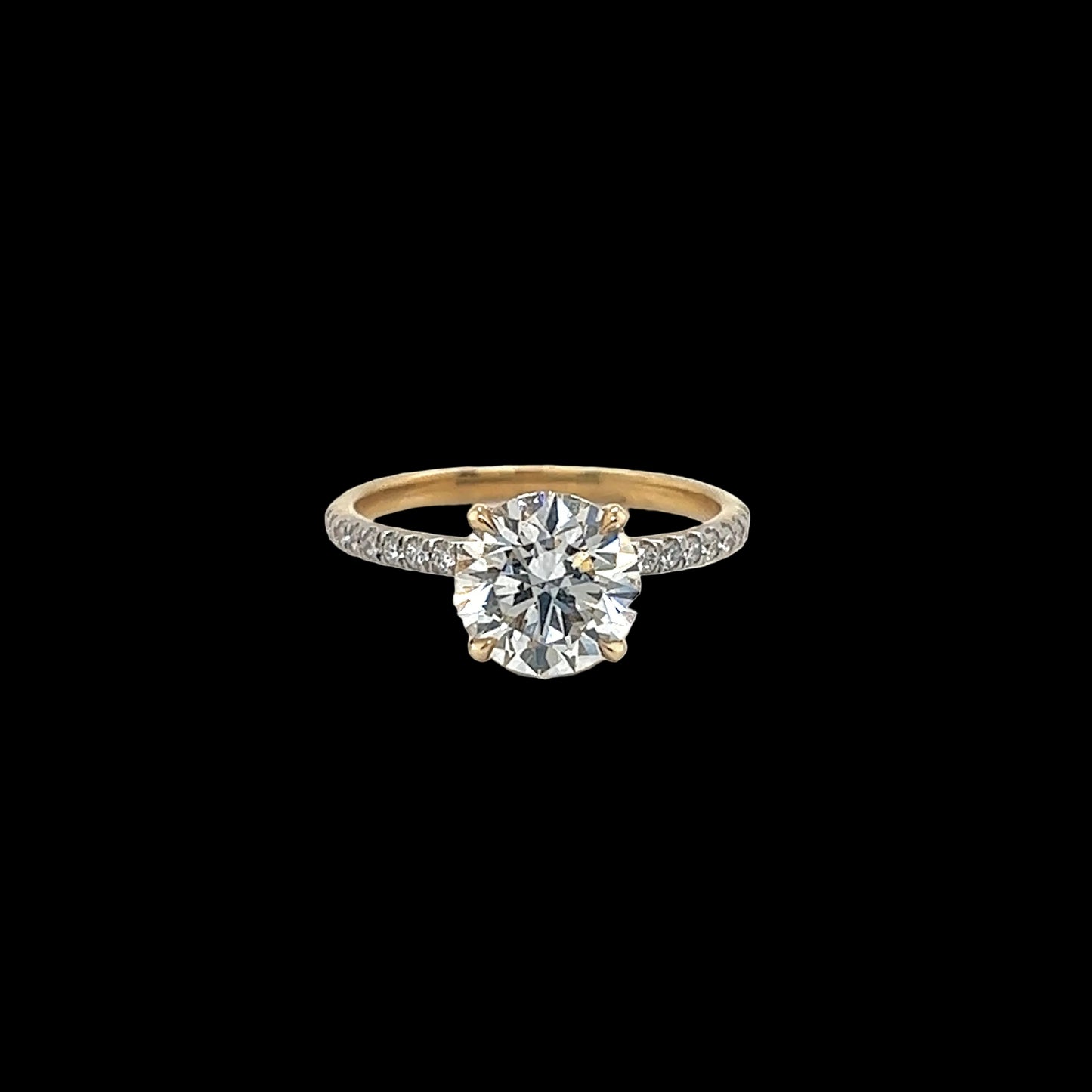 Round-Cut Lab Diamond Claw Prong Ring