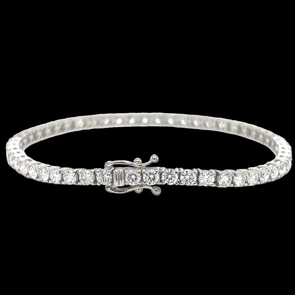 3.5mm Mens Diamond Tennis Bracelet 14k Gold