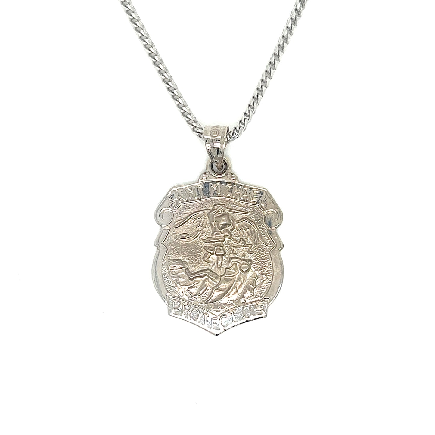 St Michael Shield Medallion and Chain Set