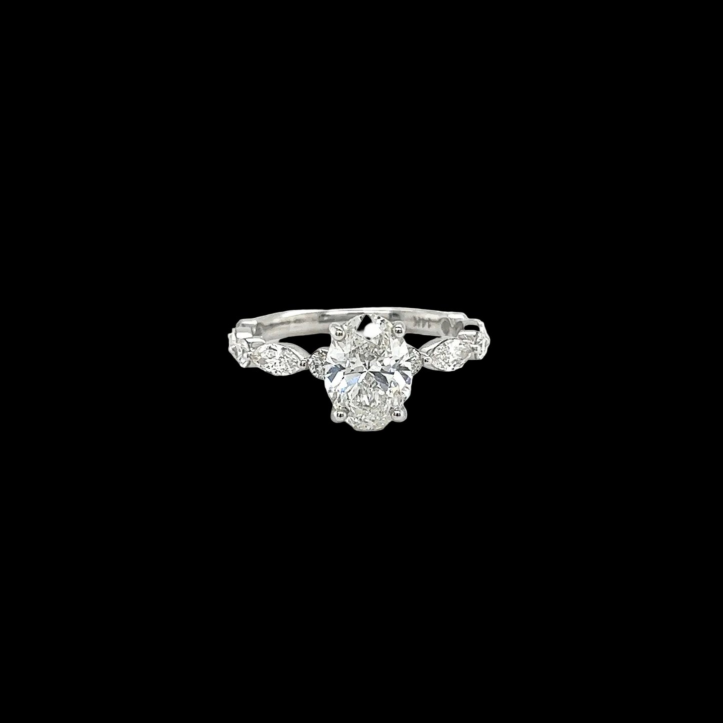 Oval-Cut Lab Diamond Solitaire Ring