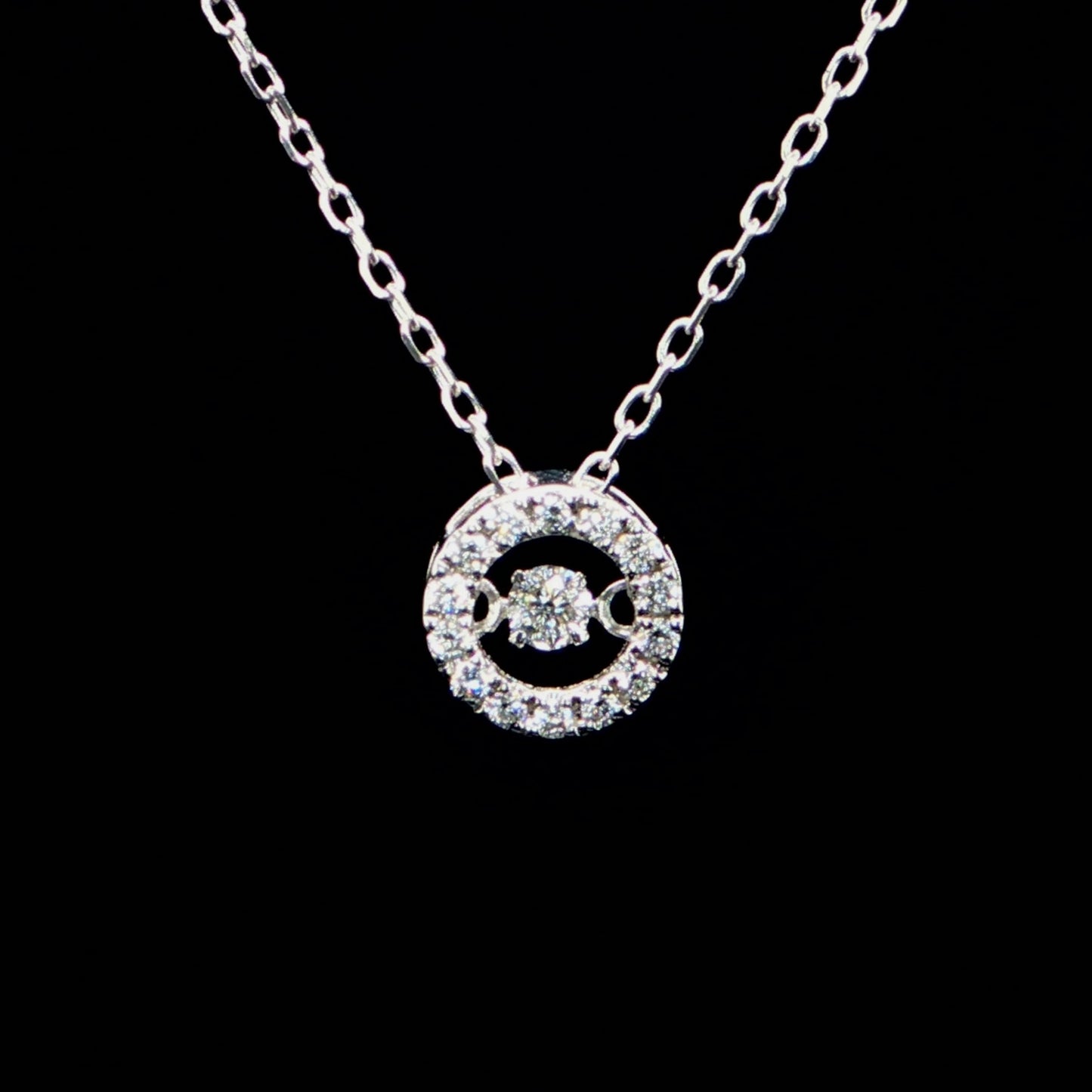 Floating Diamond Charm Necklace