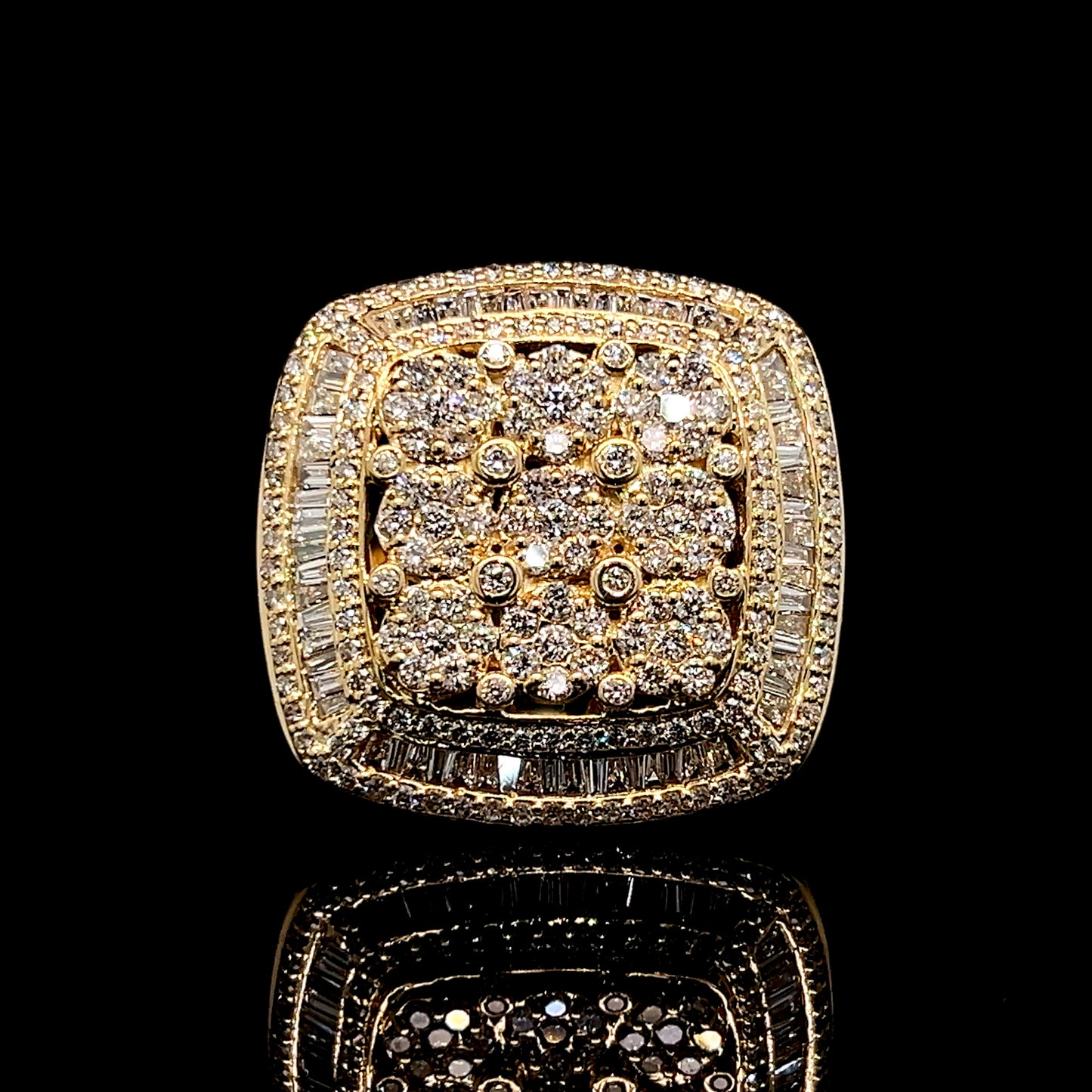 3 Carat Diamond Mens Championship Ring 14k Gold