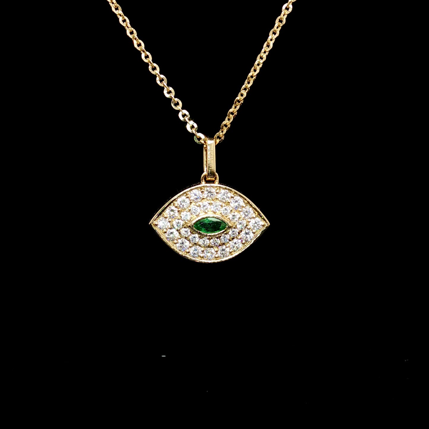 Diamond Evil Eye Necklace