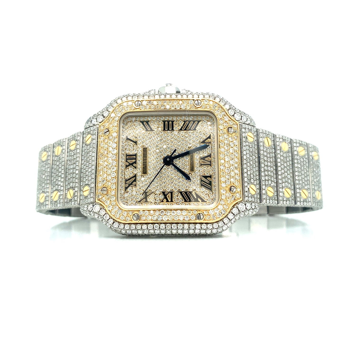 Diamond Cartier Santos Two-Tone