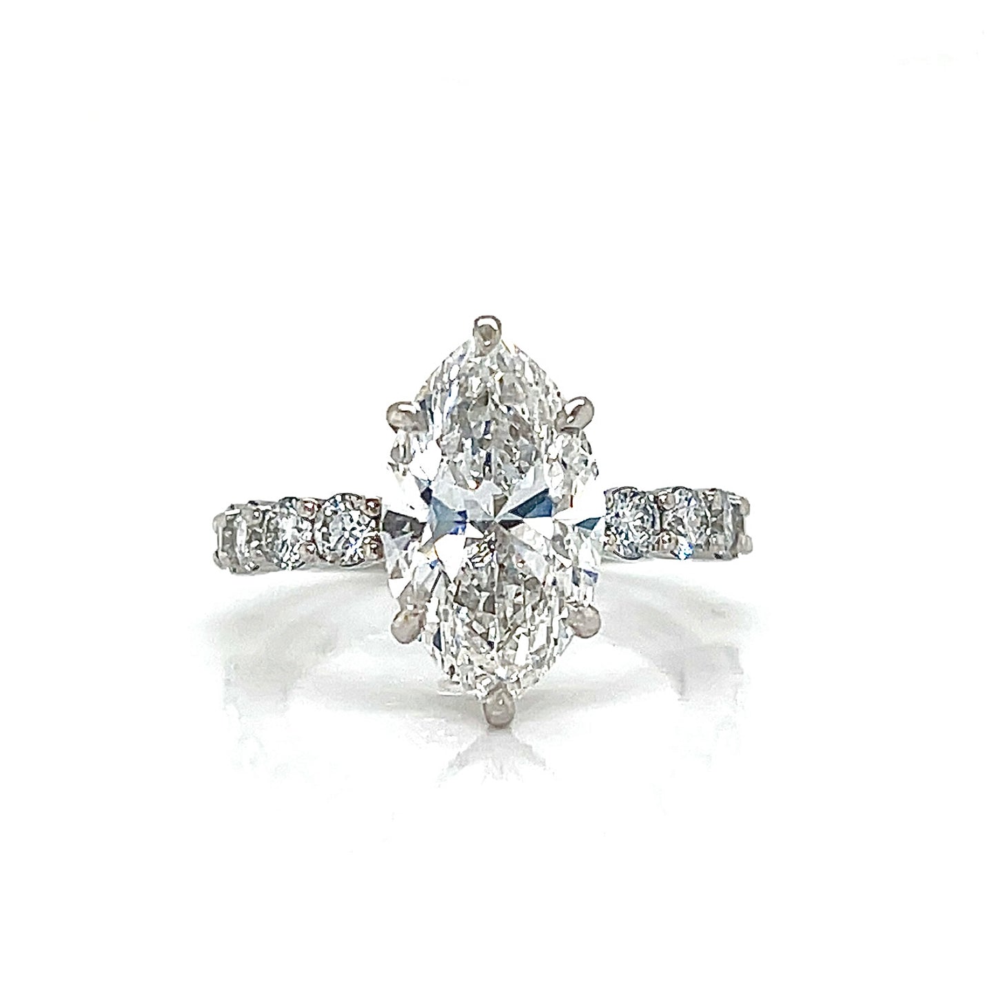 5CT Marquise-Cut Lab Engagement Ring