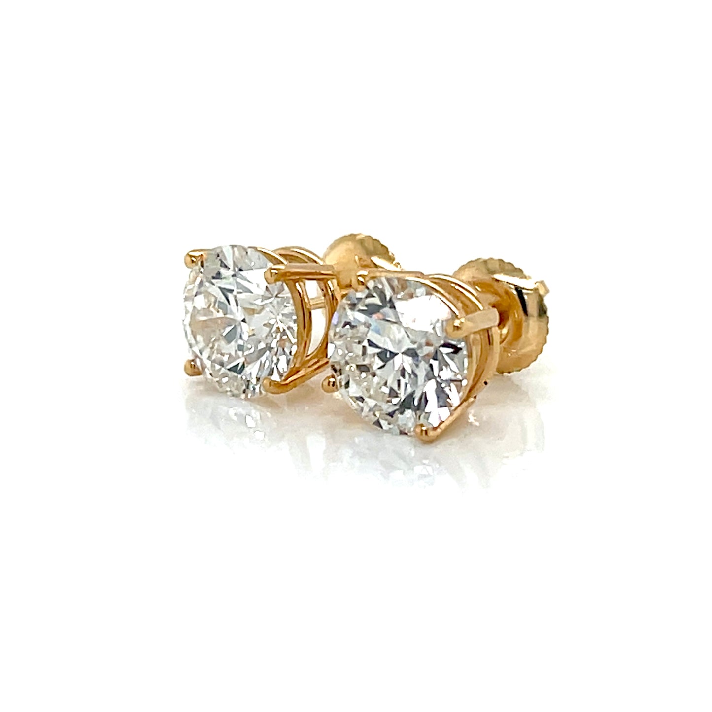 4CT Lab Diamond Stud Earrings