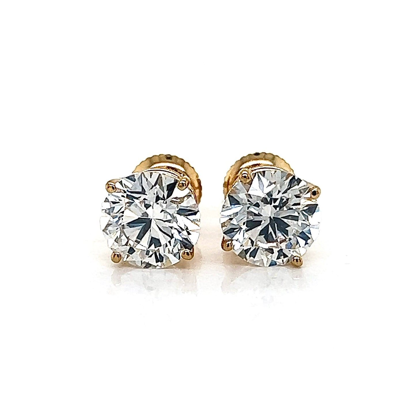4CT Lab Diamond Stud Earrings