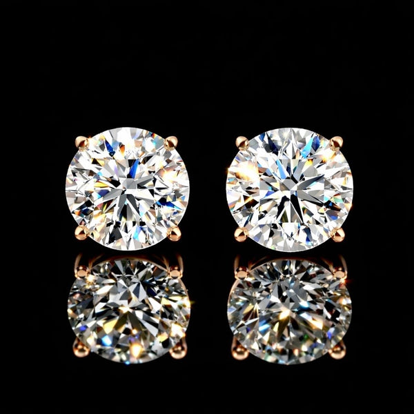4CT Total Lab Diamond Stud Earrings