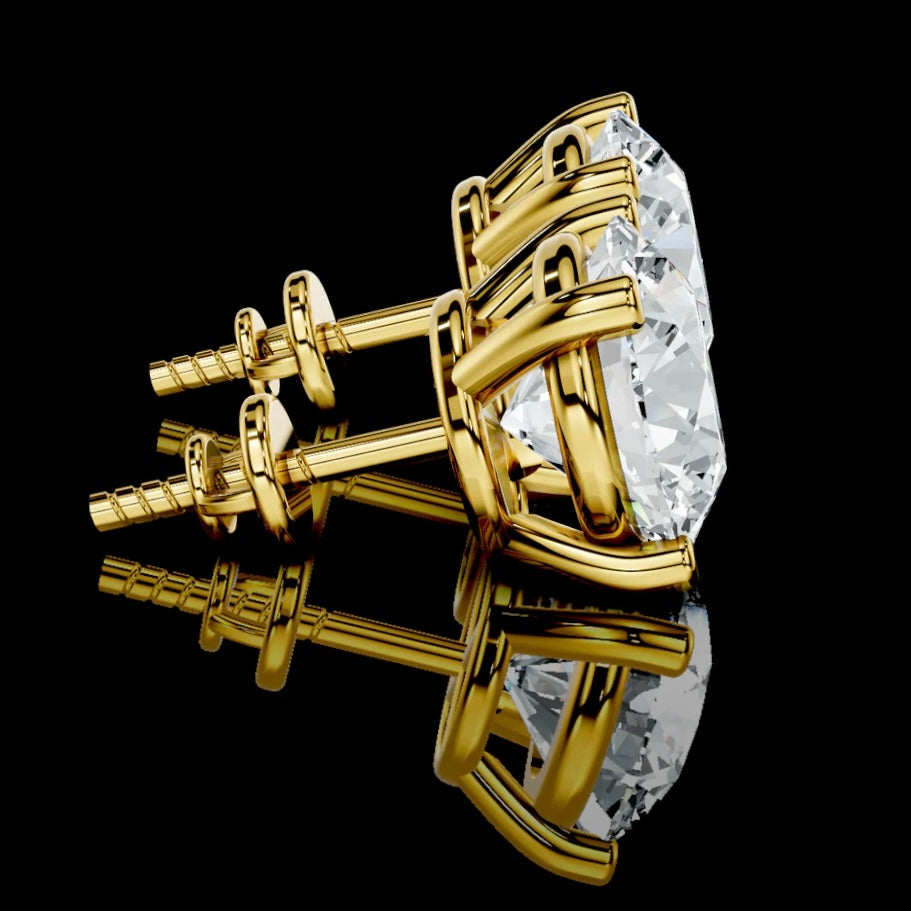 3CT Lab Diamond Stud Earrings
