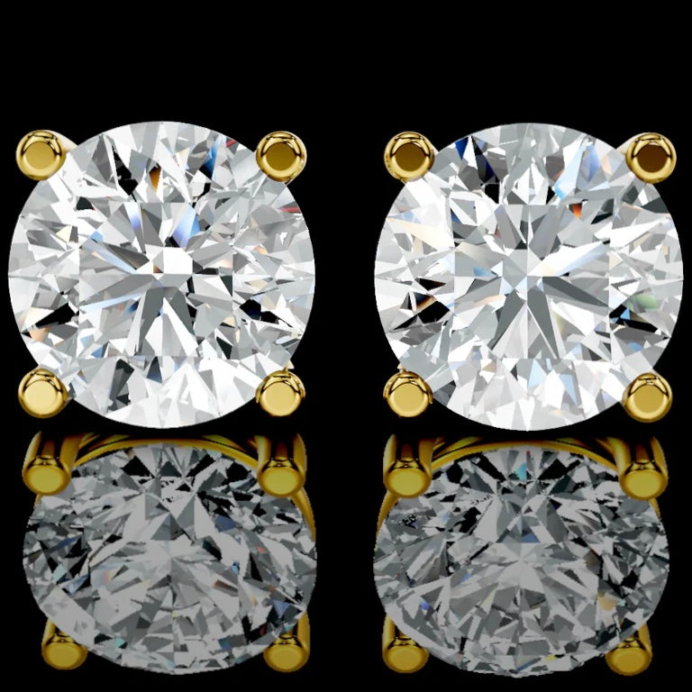 4CT Lab Diamond Stud Earrings