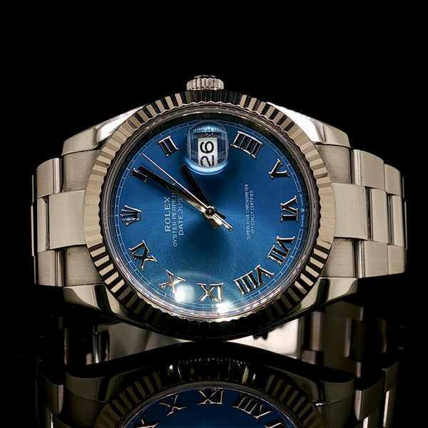Steel Rolex Datejust 41MM Blue Dial