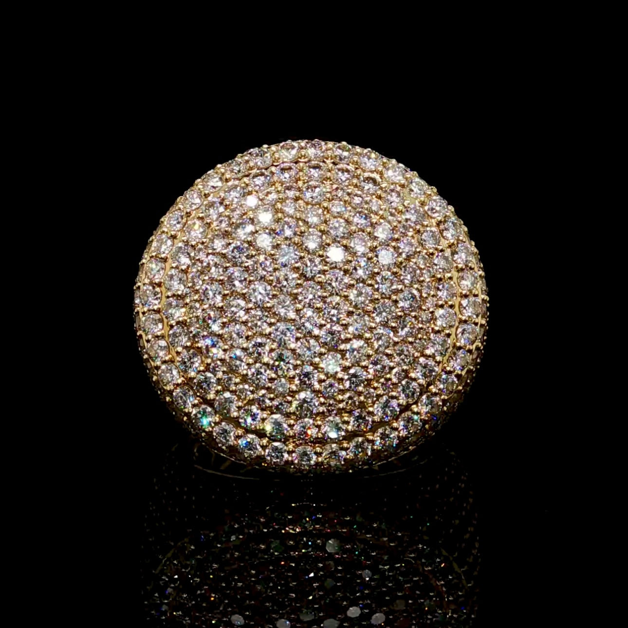 Diamond Cluster Dome Ring