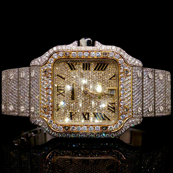 Diamond 19 CTW Cartier Santos Medium Two Tone