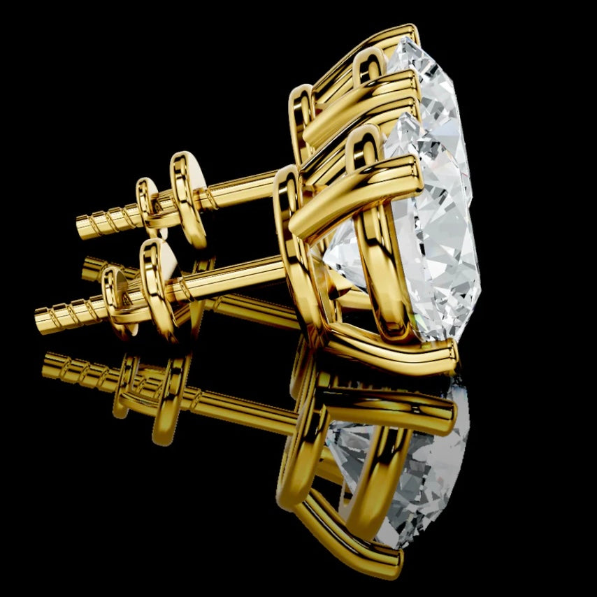 4CT Lab Diamond Stud Earrings
