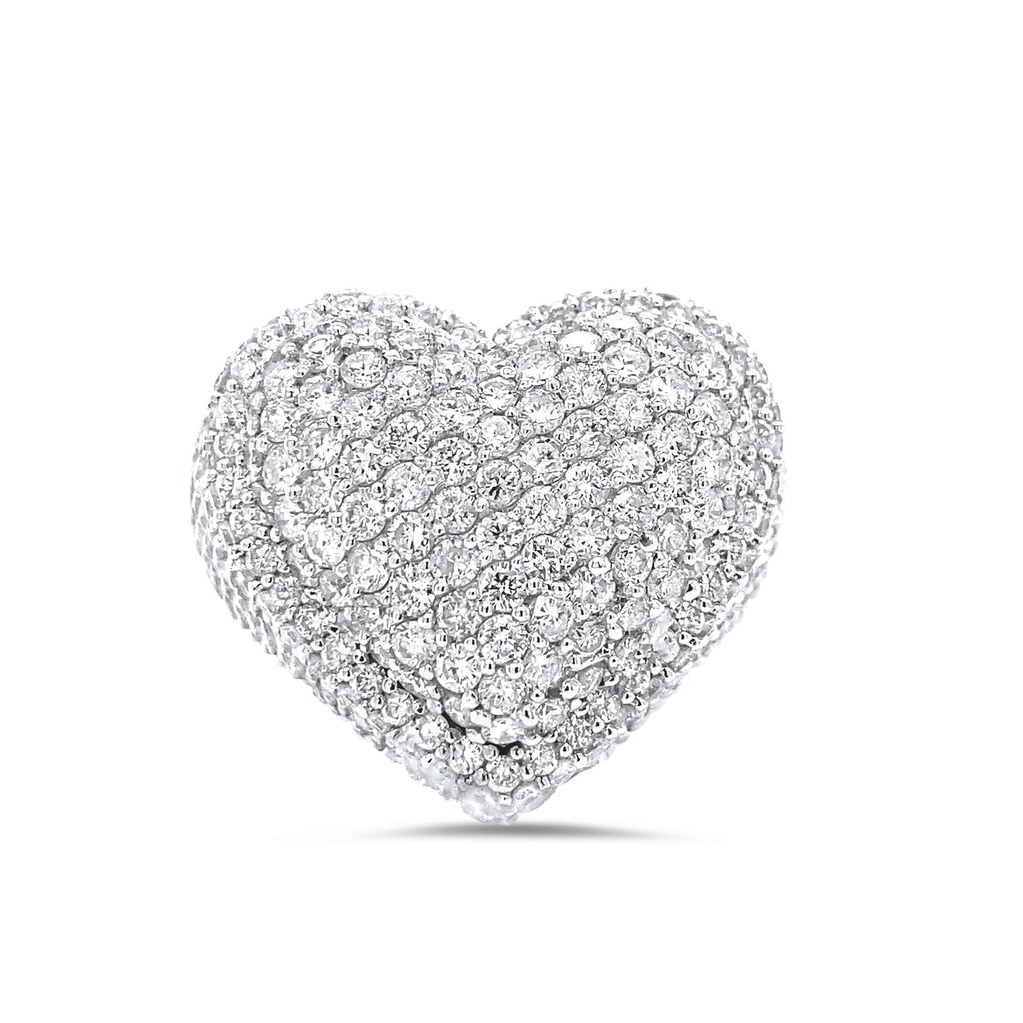 Heart 14k White Gold Natural Diamond Ring