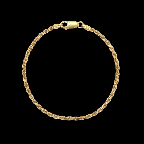 18KT Solid Rope Bracelet