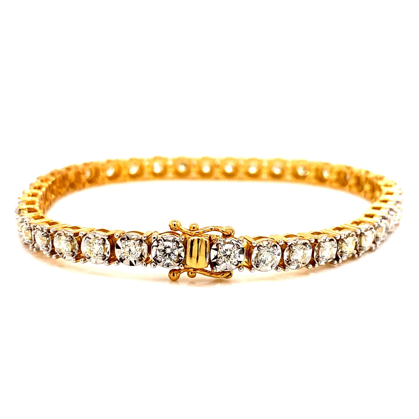 4.5MM Diamond Illusion Set Tennis Bracelet